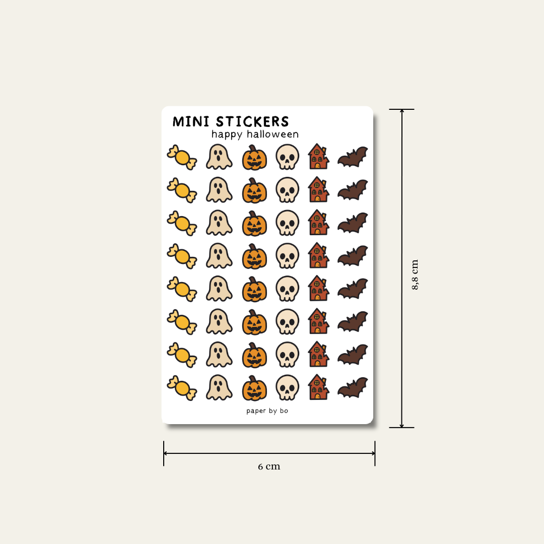 Happy halloween mini stickers