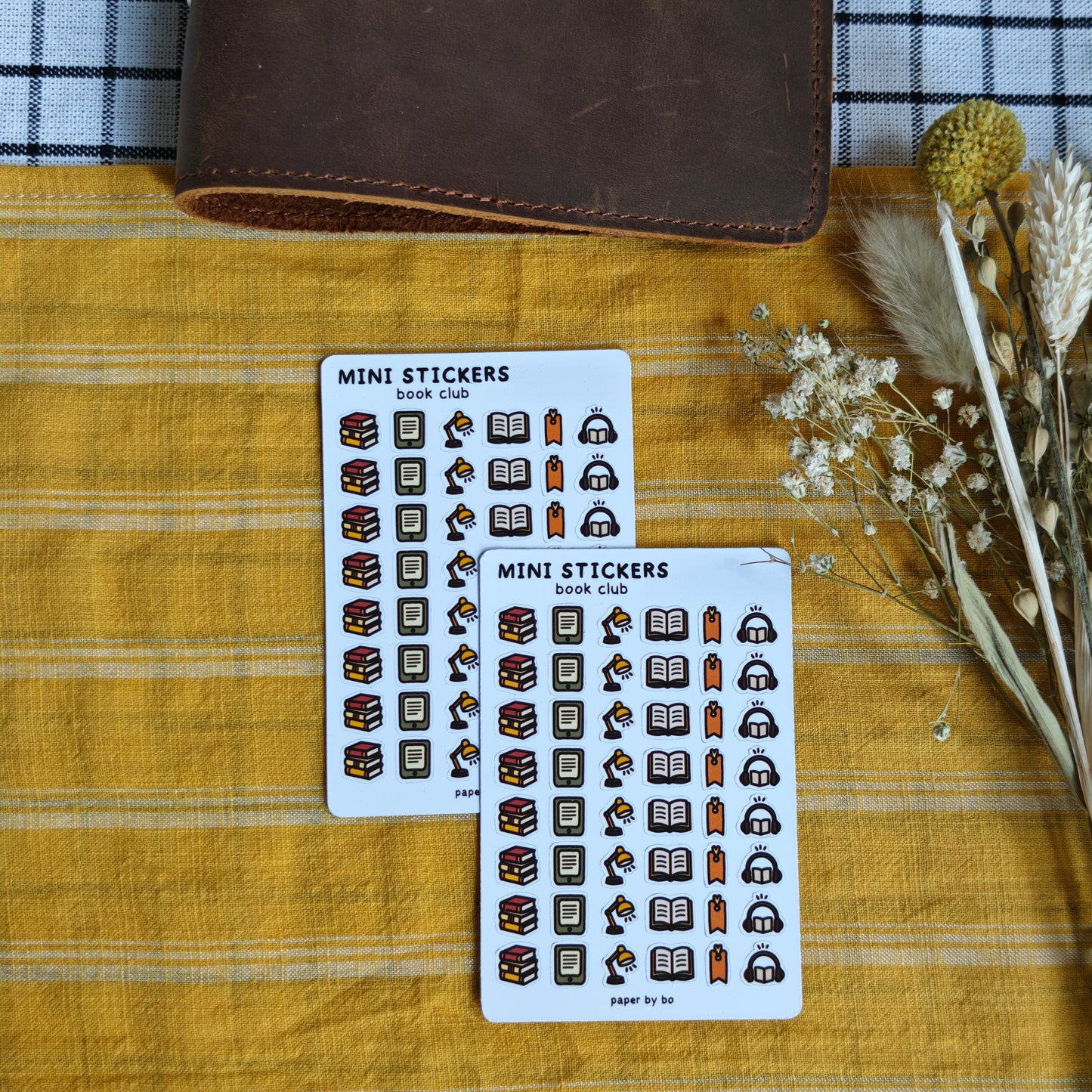 Book club mini stickers