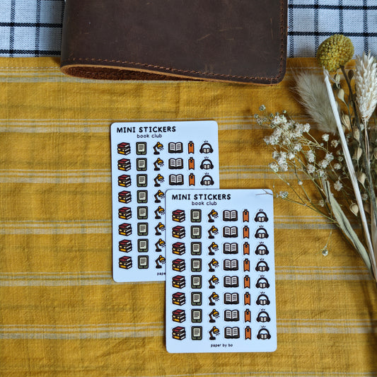 Book club mini stickers