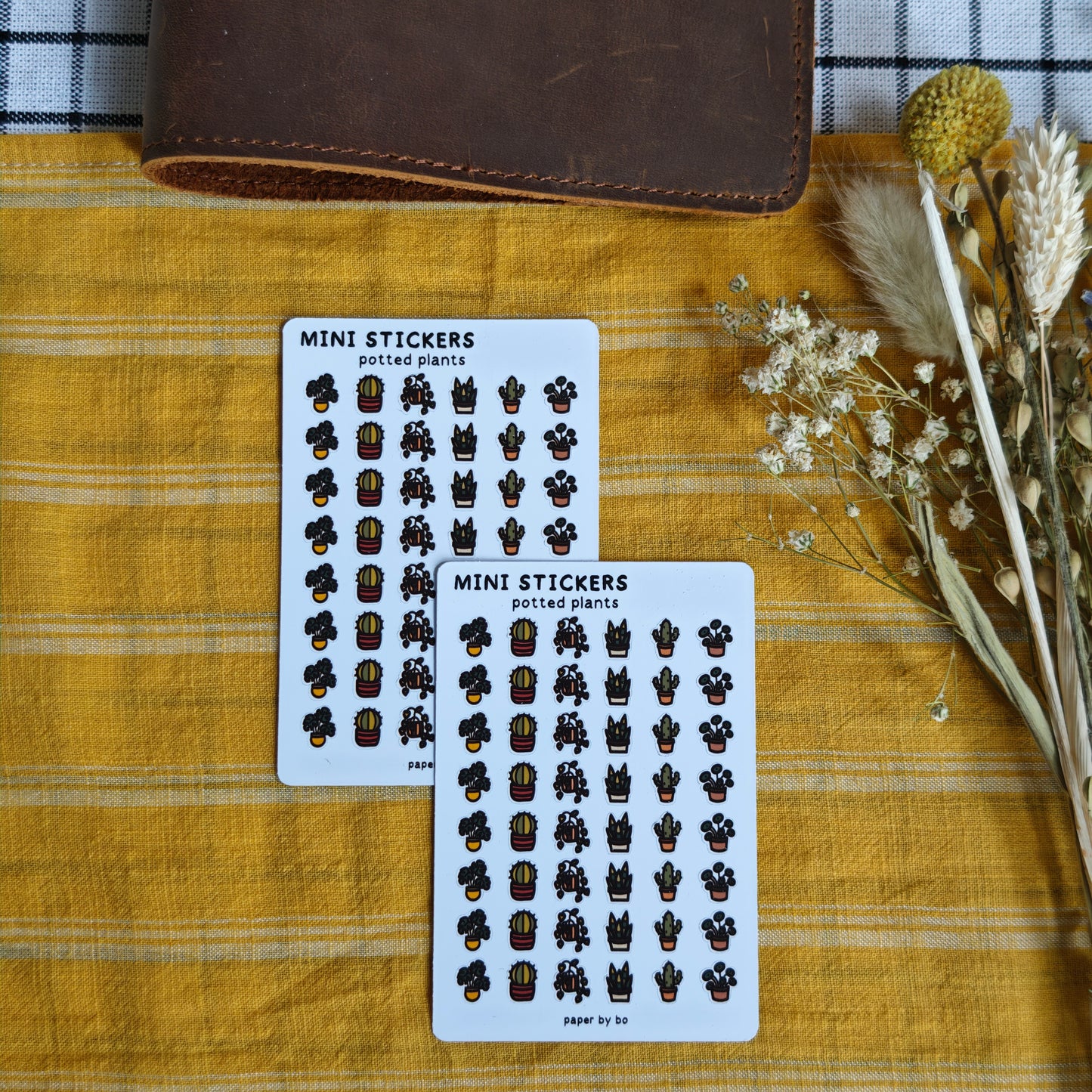 Potted plants mini stickers