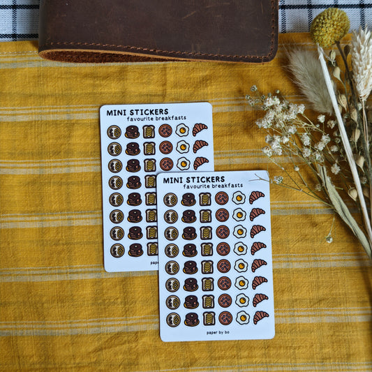Favourite breakfasts mini stickers