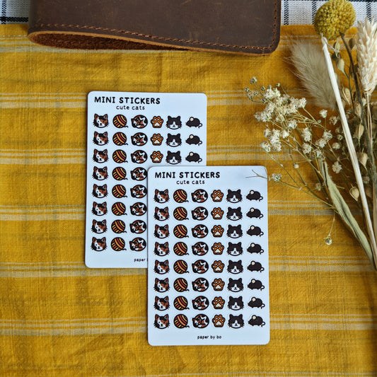 Cute cats mini stickers
