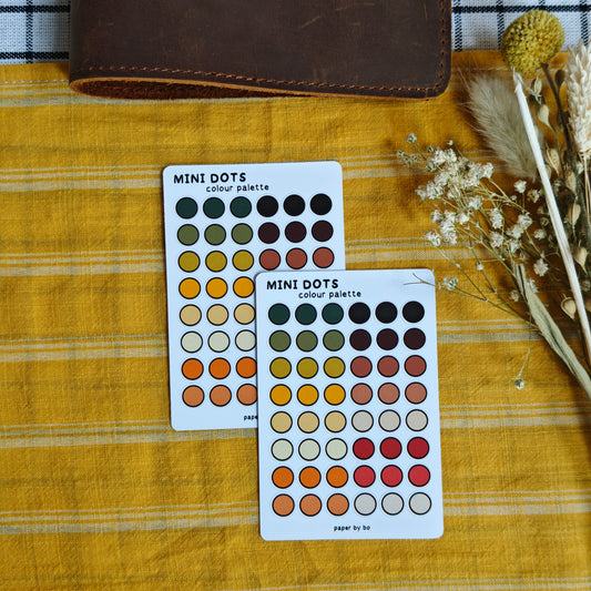 Dots colour palette mini stickers