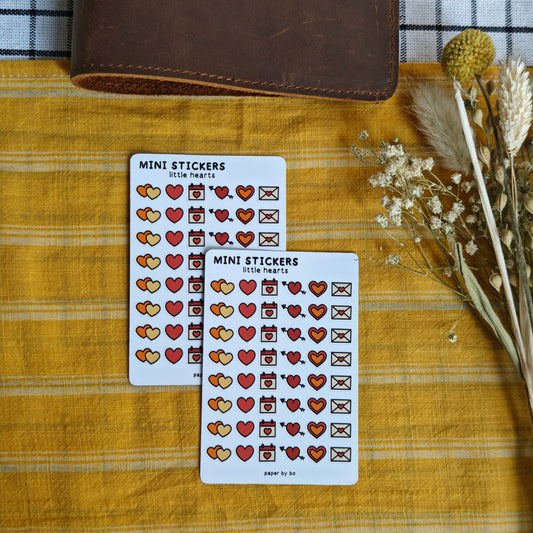 Little hearts mini stickers