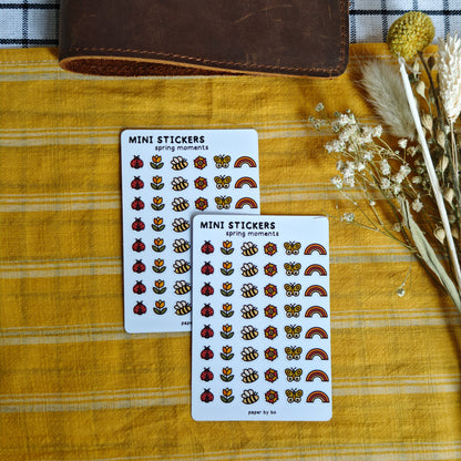 Spring moments mini stickers