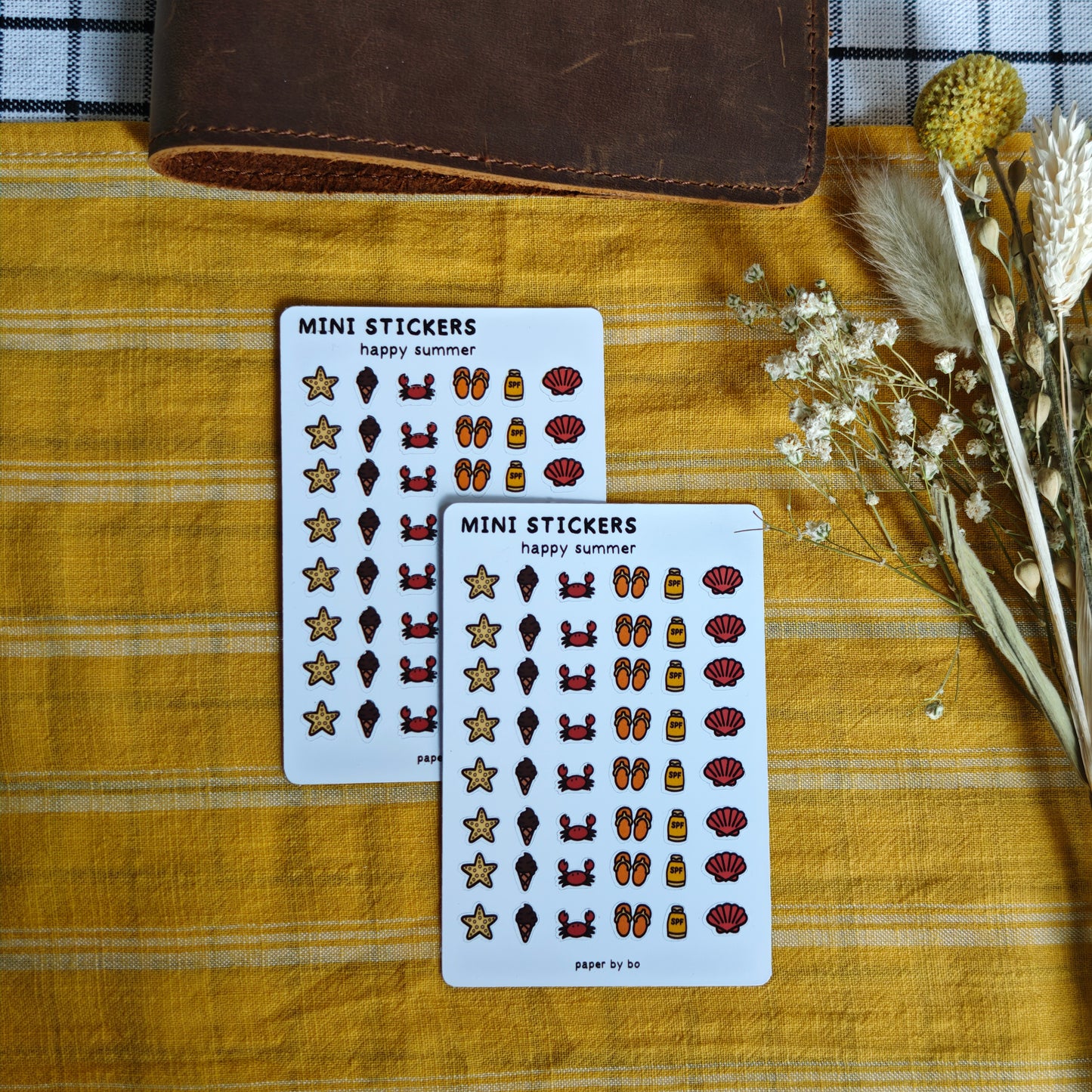 Happy summer mini stickers