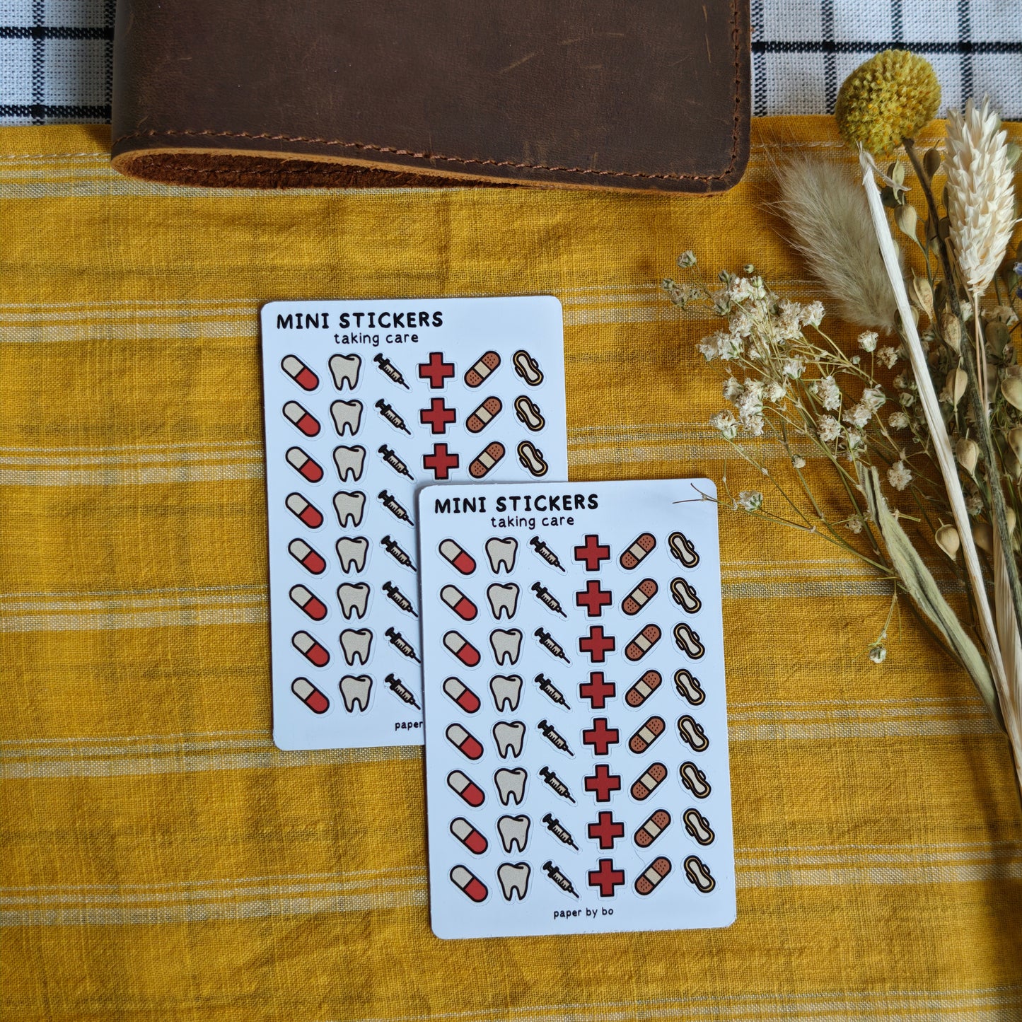 Taking care mini stickers